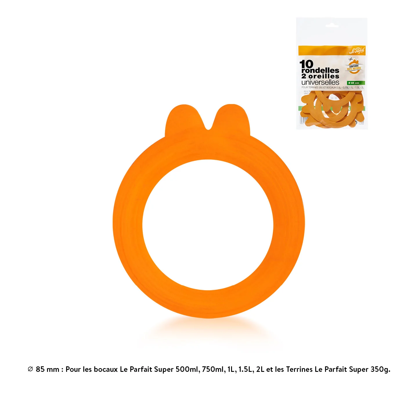 Sachet of 100% natural "Super" Rubber Rings / Rubber Seals - Le Parfait - Image 6